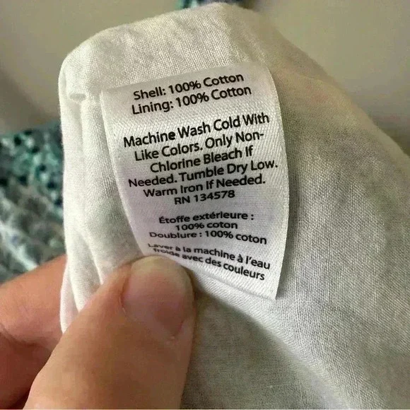 Vineyard Vines Blue White Embroidered Tiny Leaves Romper Women's Size S - Picture 5 of 5